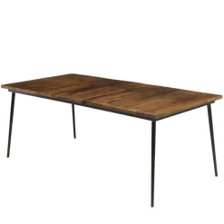 Macabane Table à manger rectangulaire en bois mahogany KIARA Discount