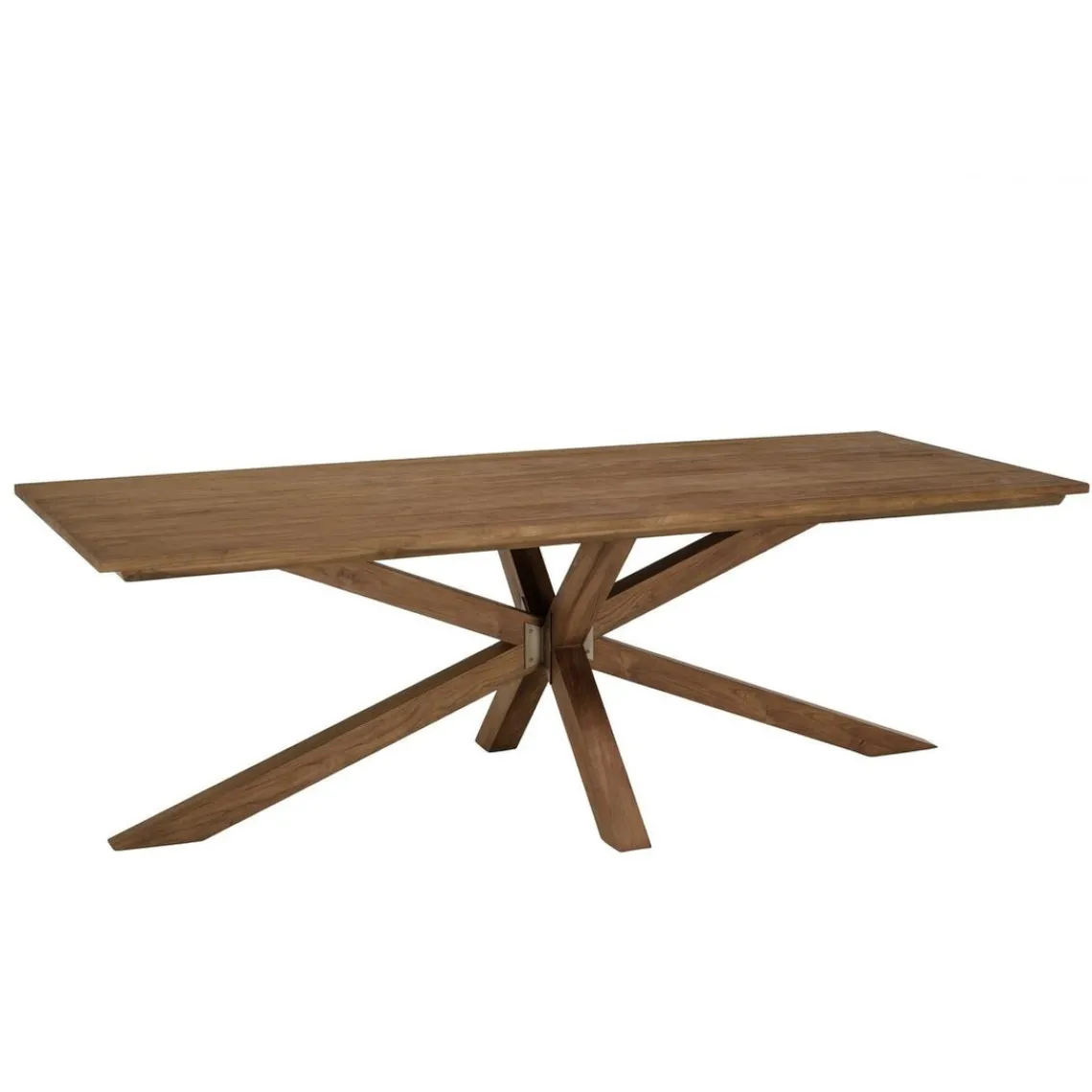 Macabane Table à manger rectangulaire 240x100cm en bois teck recyclé New