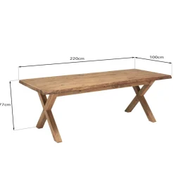 Macabane Table à manger rectangulaire bois Pin recyclé. Sale