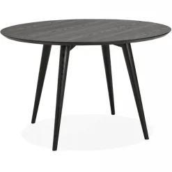 ALTEREGO Table à Manger Ronde Bois Noir NADIA Online