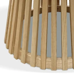 ALTEREGO Table à manger ronde 'PERI' en bois naturel Sale