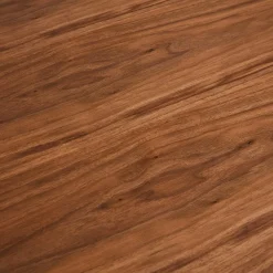 ALTEREGO Table à manger 'WALABY' en bois finition Noyer avec pied central en métal New