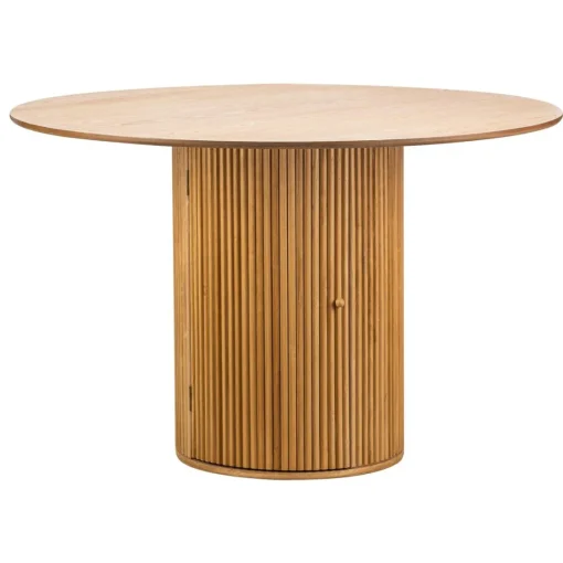 Nordlys Table a Manger 6 personnes Ronde Bois Marron Hot