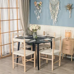 3S. x Home Table a Manger Design Ronde Scandinave Bois New