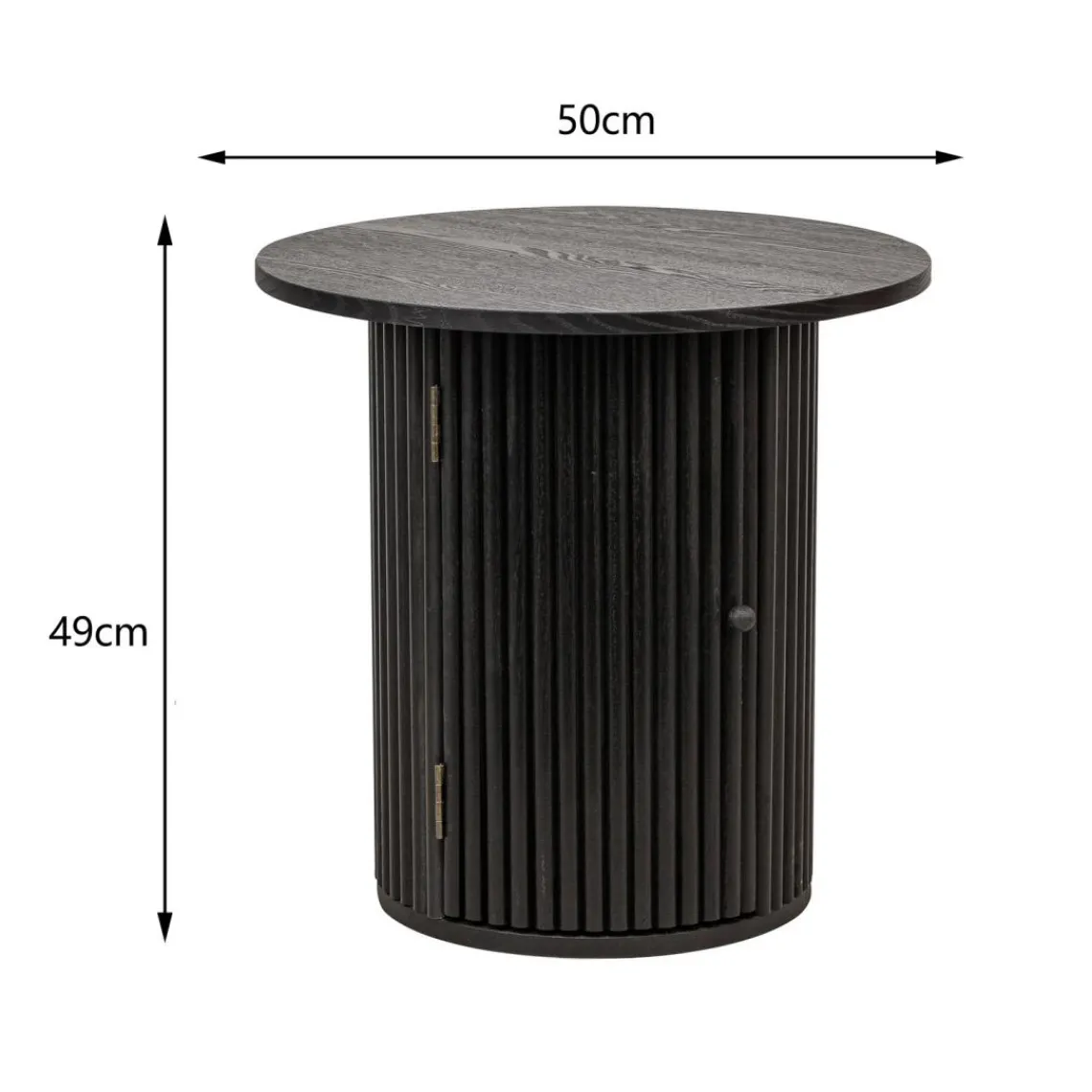 3S. x Home Table Appoint Bout de Canape Rangement en Bois noir Discount