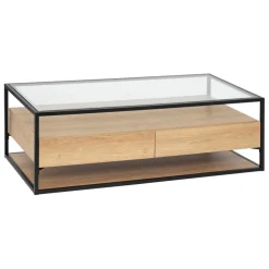 3S. x Home Table basse 2 tiroirs New