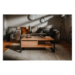 Calicosy Table Basse avec Tiroir DENVER Beige Outlet