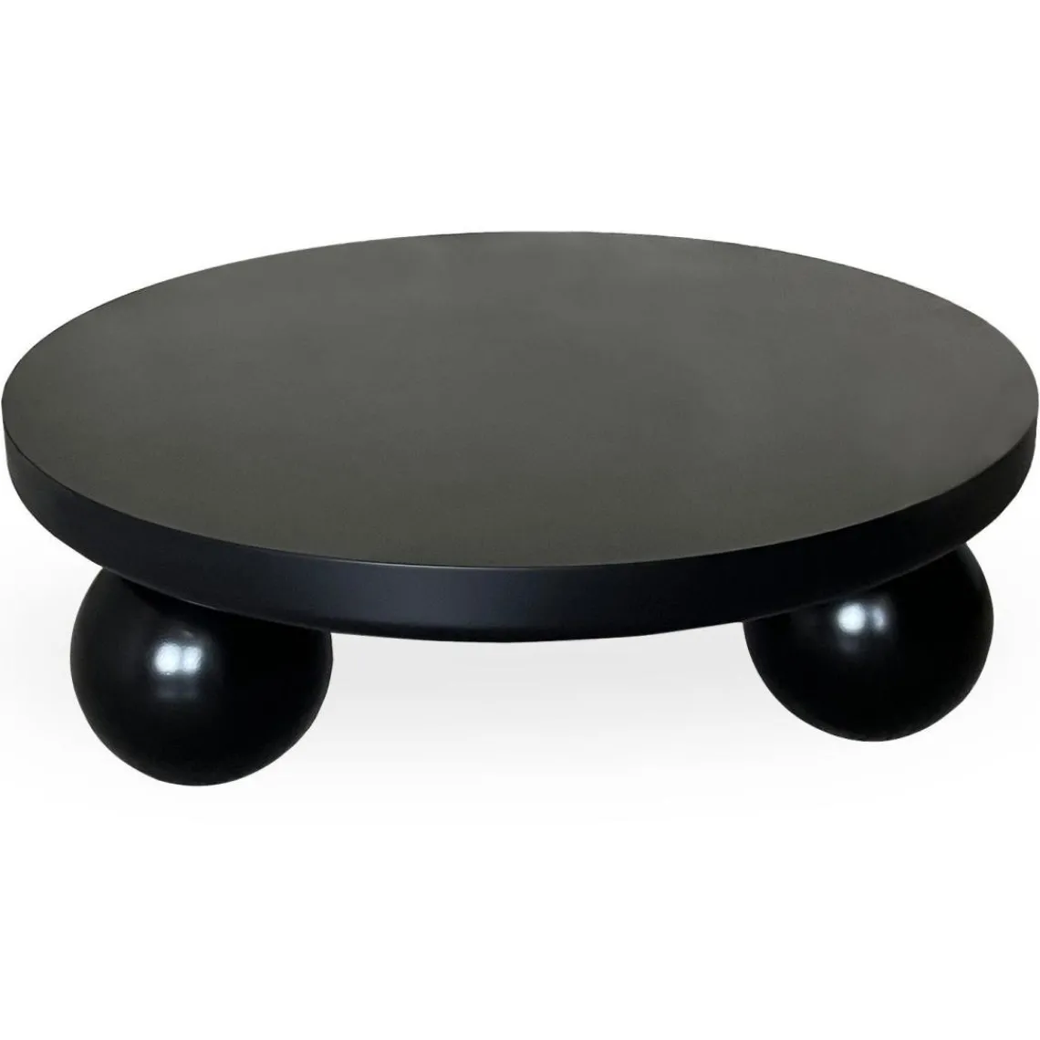 3S. x Home Table basse contemporaine design rond Bonnie Noir Online