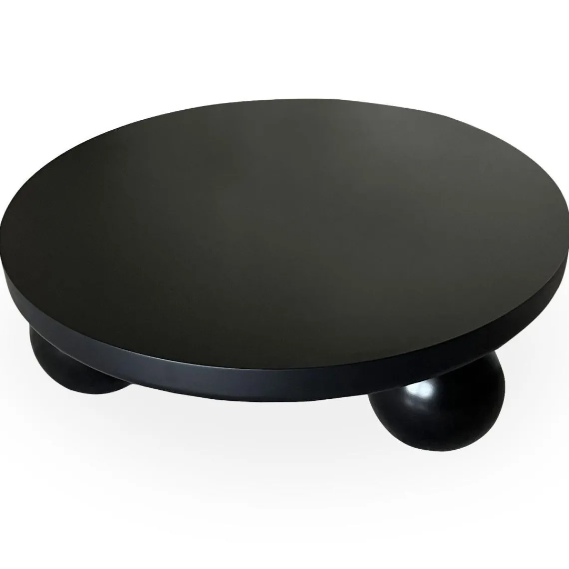 3S. x Home Table basse contemporaine design rond Bonnie Noir Online