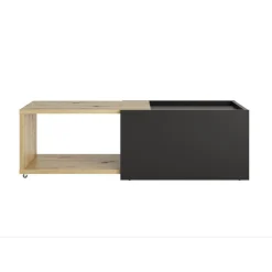 3S. x Home Table Basse Couleur Chêne SLIDE Noir Best