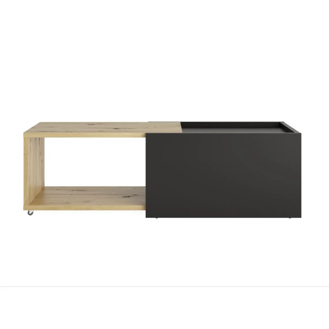 3S. x Home Table Basse Couleur Chêne SLIDE Noir Best