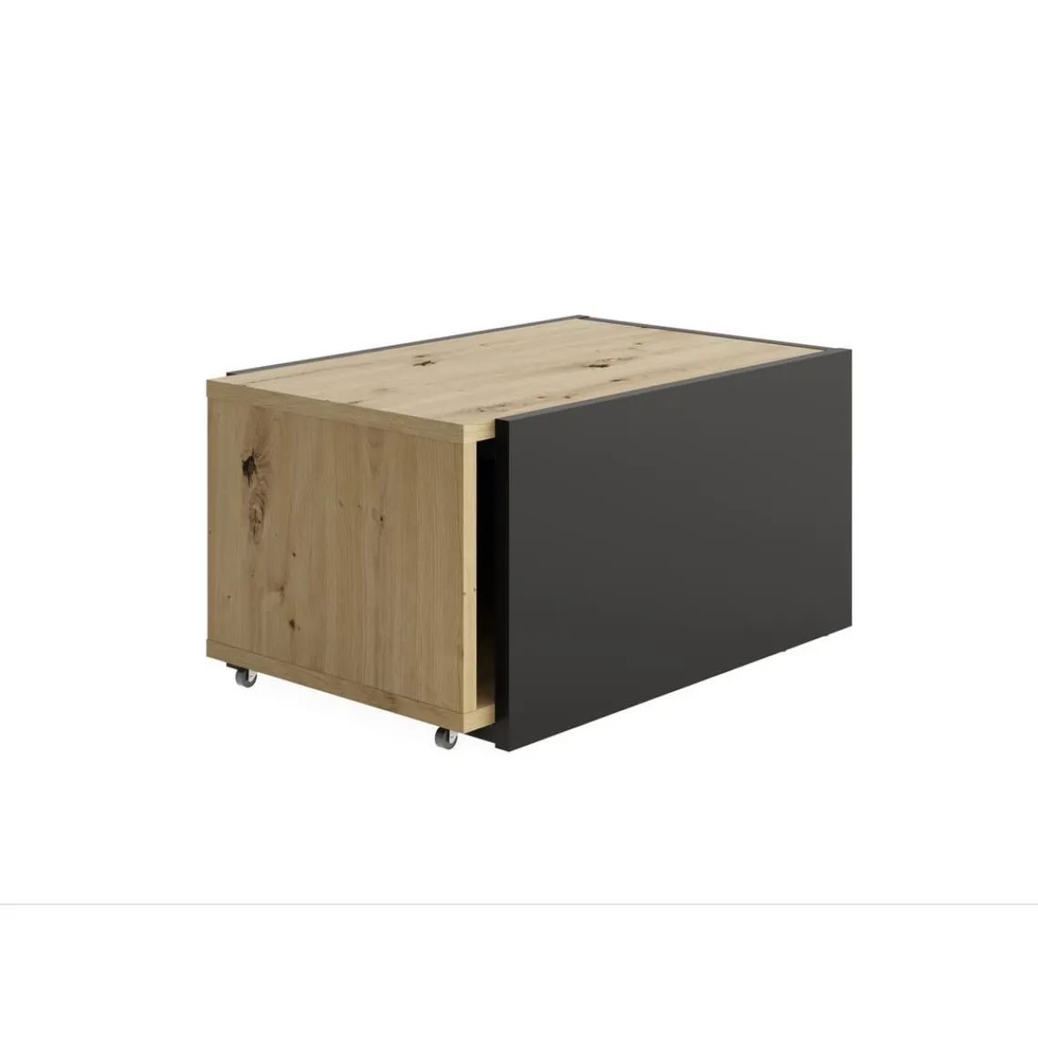 3S. x Home Table Basse Couleur Chêne SLIDE Noir Best