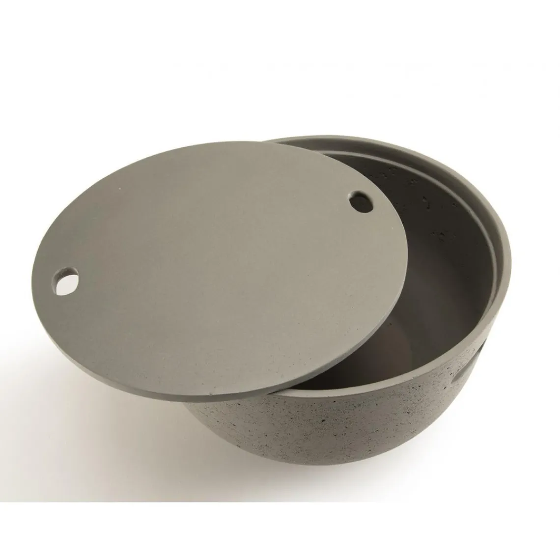 Macabane Table basse de jardin ronde 58x58 cm béton New