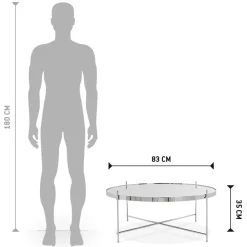 ALTEREGO Table basse de salon 'KOLOS BIG' couleur chrome Sale