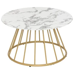 3S. x Home Table basse effet marbre blanc Best