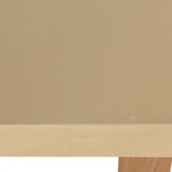 Macabane Table basse en béton beige pieds croisés en teck Discount