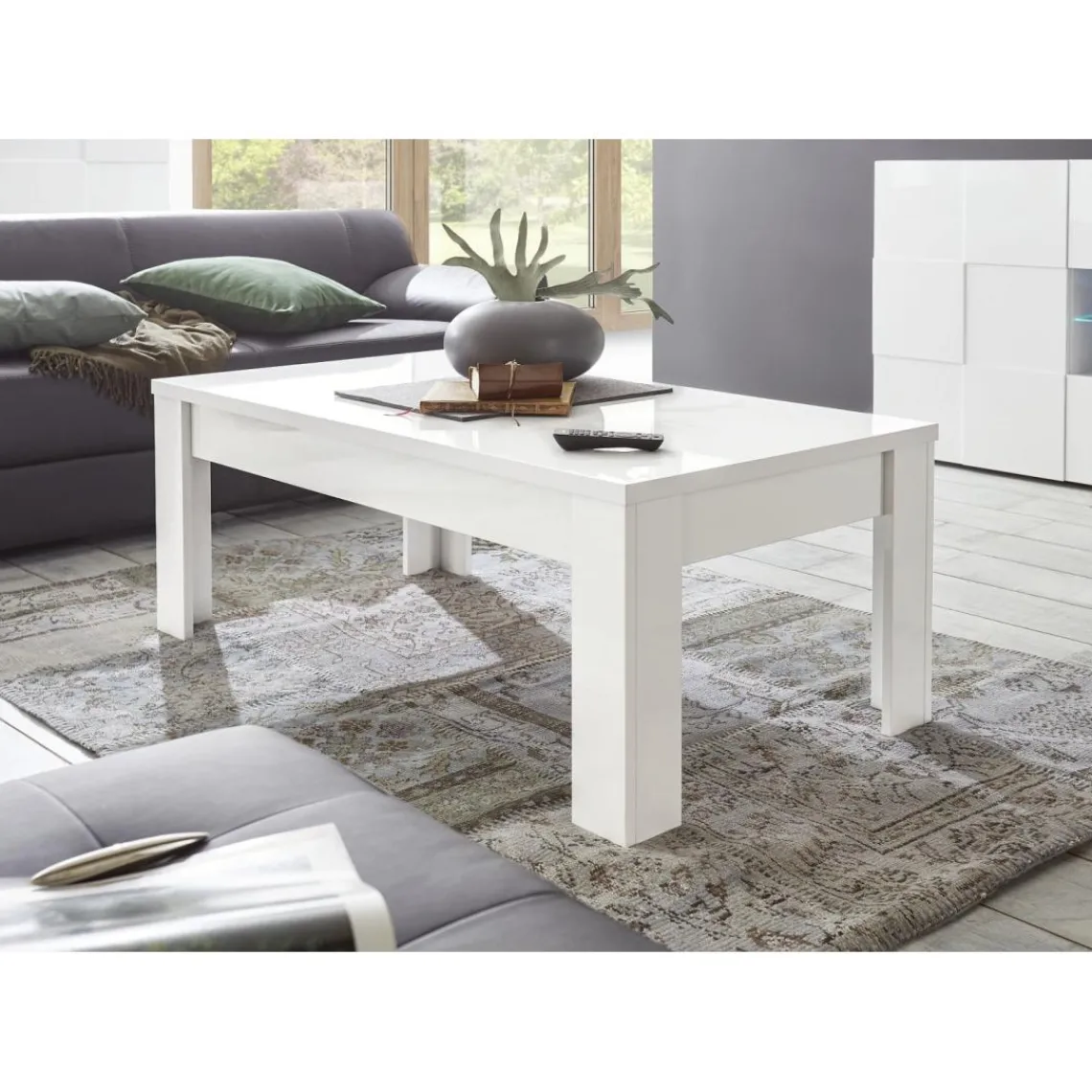 3S. x Home Table basse EOS laqué blanc brillant Sale
