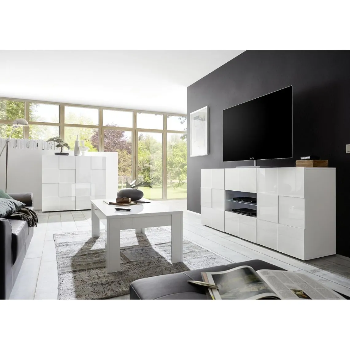 3S. x Home Table basse EOS laqué blanc brillant Sale