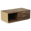 3S. x Home Table Basse FIRMIN Marron Et Métal Or Online