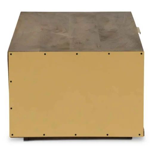 3S. x Home Table Basse FIRMIN Marron Et Métal Or Online