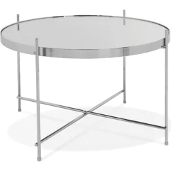 ALTEREGO Table basse 'KOLOS MEDIUM' couleur chrome Clearance