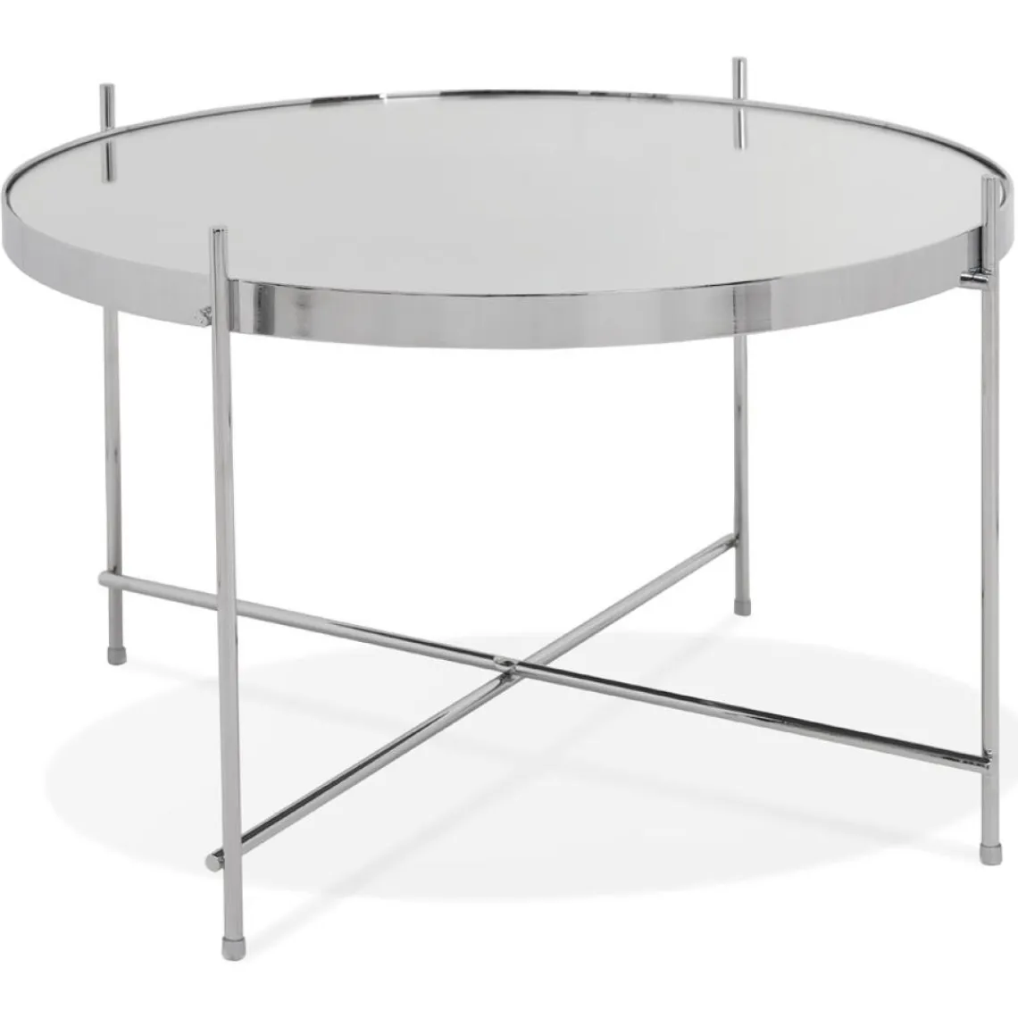 ALTEREGO Table basse 'KOLOS MEDIUM' couleur chrome Clearance