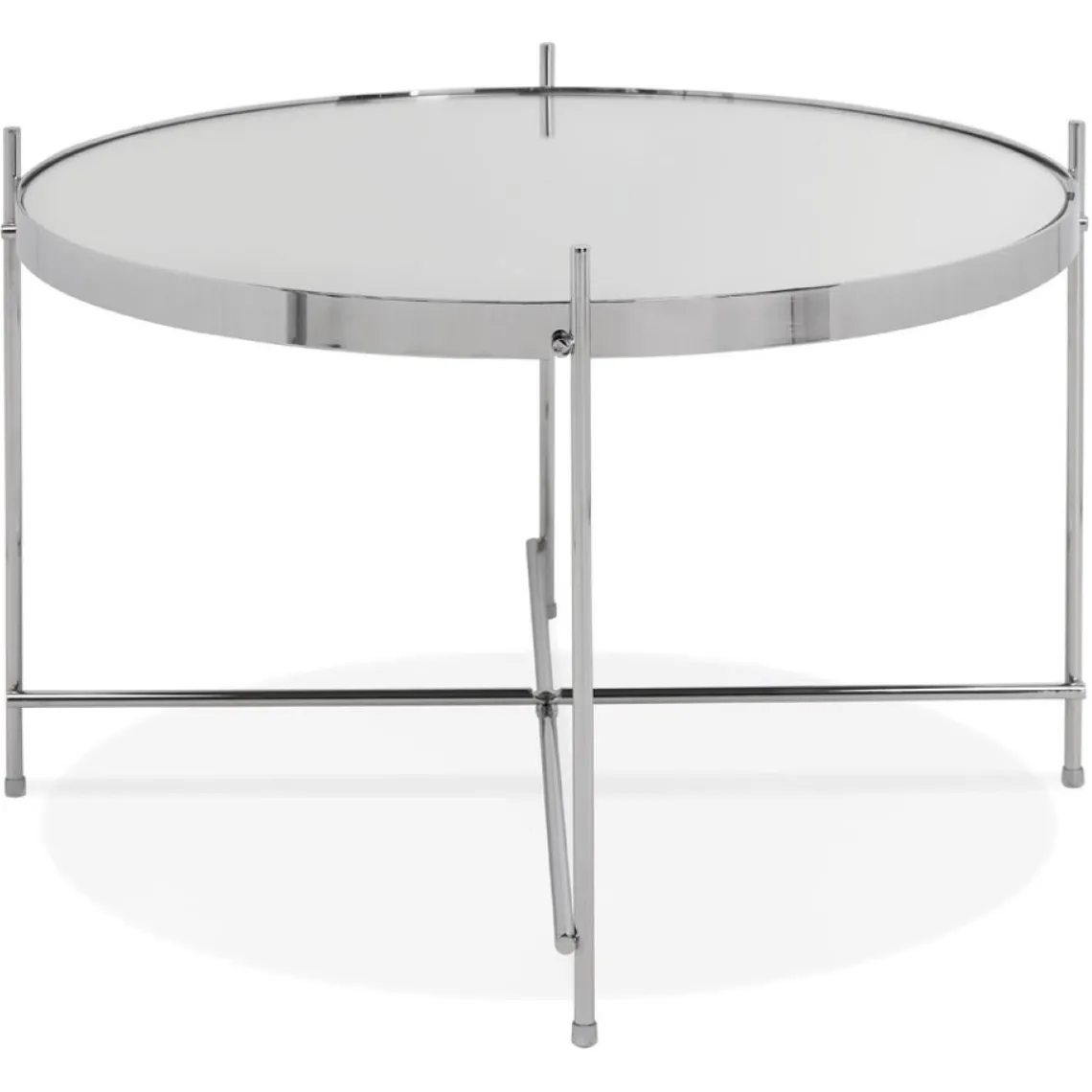 ALTEREGO Table basse 'KOLOS MEDIUM' couleur chrome Clearance