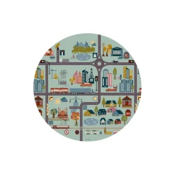 3S. x Home Table basse magnétique ronde à rebord Bipolart Métal Blanc avec 1 Top City Best