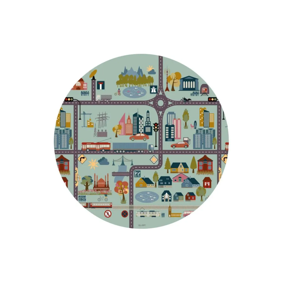 3S. x Home Table basse magnétique ronde à rebord Bipolart Métal Or avec 1 Top City Hot