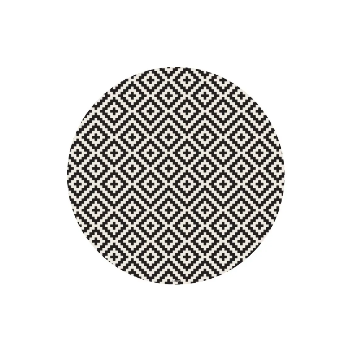 3S. x Home Table basse magnétique ronde à rebord Bipolart Métal Noir avec 1 Top Motif Contraste Hot