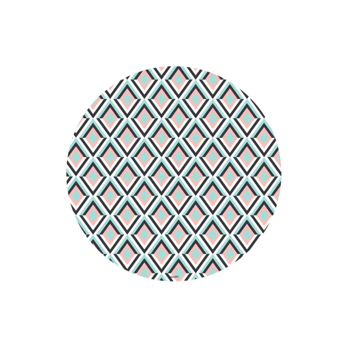 3S. x Home Table basse magnétique ronde à rebord Bipolart Métal Noir avec 1 Top Losanges Online