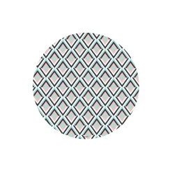 3S. x Home Table basse magnétique ronde à rebord Bipolart Métal Blanc avec 1 Top Losanges Hot