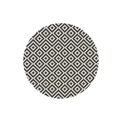 3S. x Home Table basse magnétique ronde à rebord Bipolart Métal Blanc avec 1 Top Motif Contraste Clearance