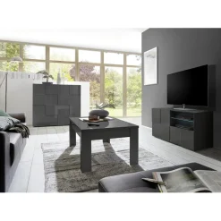 3S. x Home Table basse MIRO laqué gris brillant Best