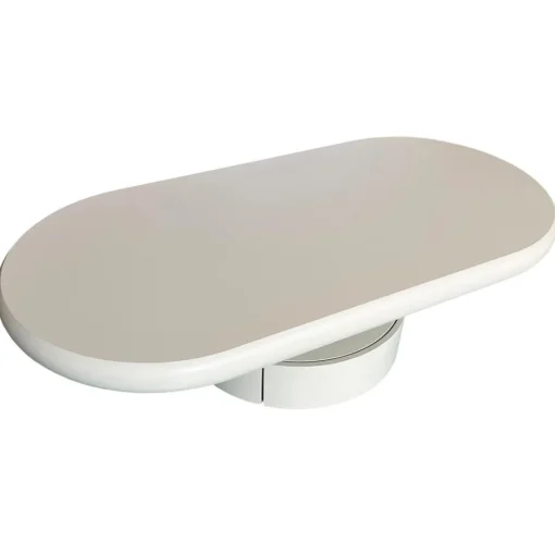 3S. x Home Table basse ovale avec tiroirs Barket Crème Online