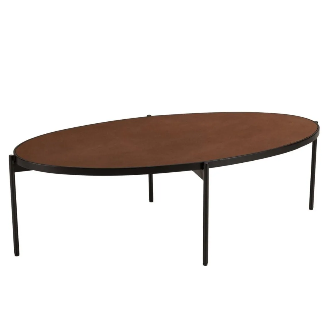 Macabane Table basse ovale couleur rouille effet pierre BASILE New