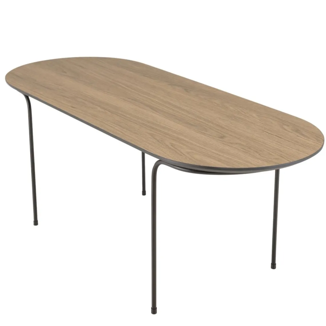 Macabane Table basse rect. angles arrondis mocha pieds métal JULIA Discount