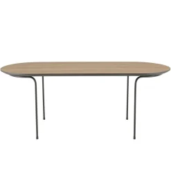 Macabane Table basse rect. angles arrondis mocha pieds métal JULIA Discount