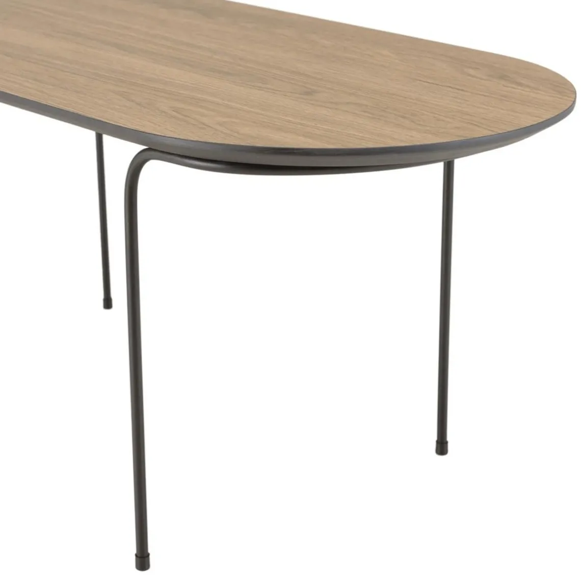 Macabane Table basse rect. angles arrondis mocha pieds métal JULIA Discount