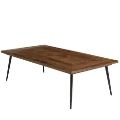 Macabane Table basse rectangulaire en bois recyclé formes géométriques KIARA New