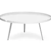 3S. x Home Table basse ronde à rebord Bipolart Métal Blanc Hot