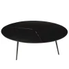 Macabane Table basse ronde en Aluminium JAMES Noir mat Clearance