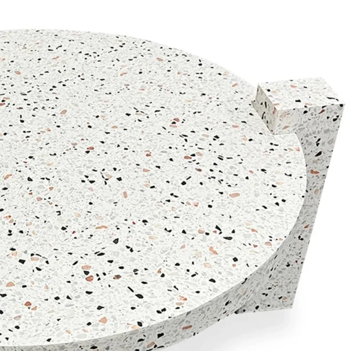3S. x Home Table basse ronde moderne Titouan Effet Terrazzo Sale