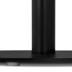 ALTEREGO Table bistrot ronde 'YOGI' blanche avec un pied en métal noir Discount