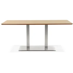 ALTEREGO Table bureau design 'MAMBO' en bois finition naturelle