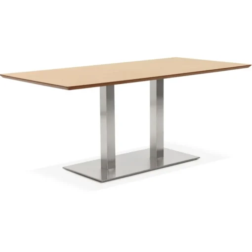 ALTEREGO Table bureau design 'MAMBO' en bois finition naturelle