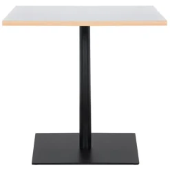 ALTEREGO Table carrée 'FUSION SQUARE' blanche et structure noire Sale