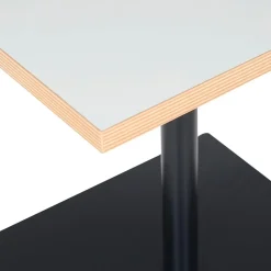 ALTEREGO Table carrée 'FUSION SQUARE' blanche et structure noire Sale