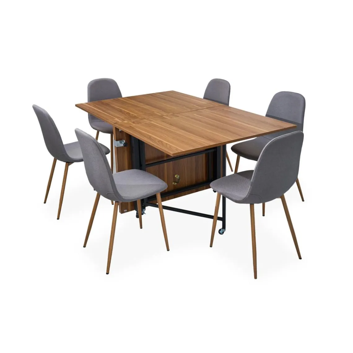 3S. x Home Table console extensible Nefertiti Bois noisette Clearance