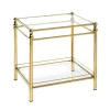 3S. x Home table d'appoint plateaux en verre trempé transparent Best